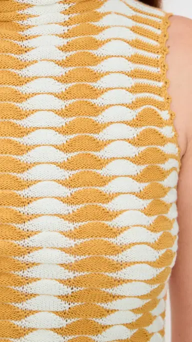 De Loreta Monte Knit Dress Yellow White | Thumbnail 6 De Loreta Monte Knit Dress Yellow White | Thumbnail 6