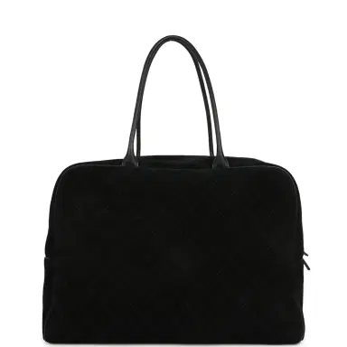Chanel Chanel Maxi "Perfect Bowling" Bag Black Suede Gold Hardware | Thumbnail 4 Chanel Chanel Maxi "Perfect Bowling" Bag Black Suede Gold Hardware | Thumbnail 4