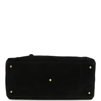 Chanel Chanel Maxi "Perfect Bowling" Bag Black Suede Gold Hardware | Thumbnail 6 Chanel Chanel Maxi "Perfect Bowling" Bag Black Suede Gold Hardware | Thumbnail 6