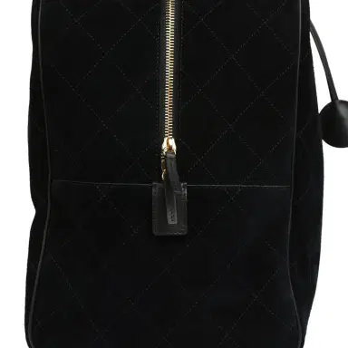 Chanel Chanel Maxi "Perfect Bowling" Bag Black Suede Gold Hardware | Thumbnail 7 Chanel Chanel Maxi "Perfect Bowling" Bag Black Suede Gold Hardware | Thumbnail 7