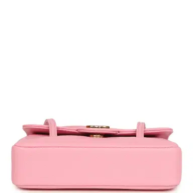 Chanel Chanel Mini Preppy Coco Clutch with Straps Pink Shiny Caviar Brushed Gold Hardware | Thumbnail 6 Chanel Chanel Mini Preppy Coco Clutch with Straps Pink Shiny Caviar Brushed Gold Hardware | Thumbnail 6