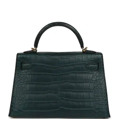 HERMÈS Hermes Kelly Sellier 20 Vert Rousseau Matte Alligator Gold Hardware | Thumbnail 4 HERMÈS Hermes Kelly Sellier 20 Vert Rousseau Matte Alligator Gold Hardware | Thumbnail 4