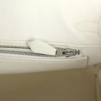 HERMÈS wait to list Custom "Dalmatian" Swarovski Crystal Hermes Birkin 25 White Epsom Palladium Hardware | Thumbnail 9 HERMÈS wait to list Custom "Dalmatian" Swarovski Crystal Hermes Birkin 25 White Epsom Palladium Hardware | Thumbnail 9