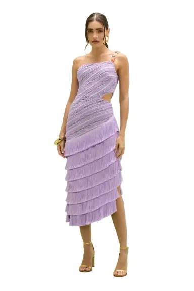 PatBo LILA FRINGE CUT OUT MIDI DRESS | Thumbnail 1 PatBo LILA FRINGE CUT OUT MIDI DRESS | Thumbnail 1