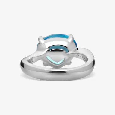 Bulgari Bulgari Sassi 18K White Gold Blue Topaz Ring Sz. 5 by The Solist | Thumbnail 3 Bulgari Bulgari Sassi 18K White Gold Blue Topaz Ring Sz. 5 by The Solist | Thumbnail 3