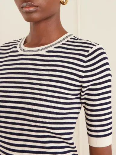 Frame Striped Cotton-blend T-shirt | Thumbnail 4 Frame Striped Cotton-blend T-shirt | Thumbnail 4