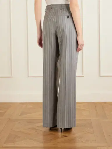 Stella McCartney Striped Low-rise Wool Straight-leg Pants | Thumbnail 4 Stella McCartney Striped Low-rise Wool Straight-leg Pants | Thumbnail 4
