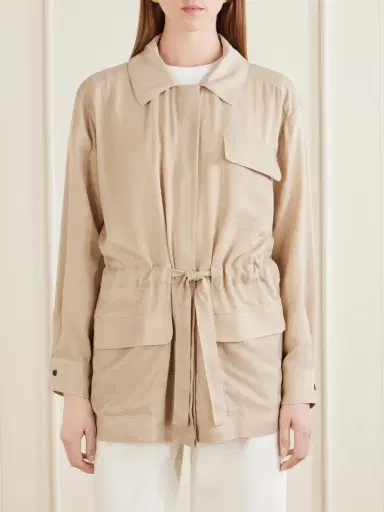 LESET Kim Drawstring Tencel™ Lyocell Jacket | Thumbnail 3 LESET Kim Drawstring Tencel™ Lyocell Jacket | Thumbnail 3