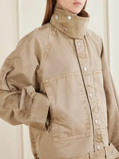 Co Belted tton-gabardine Jacket | Thumbnail 5 Co Belted tton-gabardine Jacket | Thumbnail 5
