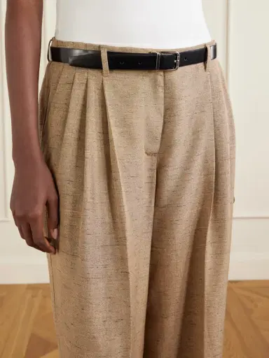 Dolce & Gabbana Belted Dupioni Wide-leg Pants | Thumbnail 4 Dolce & Gabbana Belted Dupioni Wide-leg Pants | Thumbnail 4