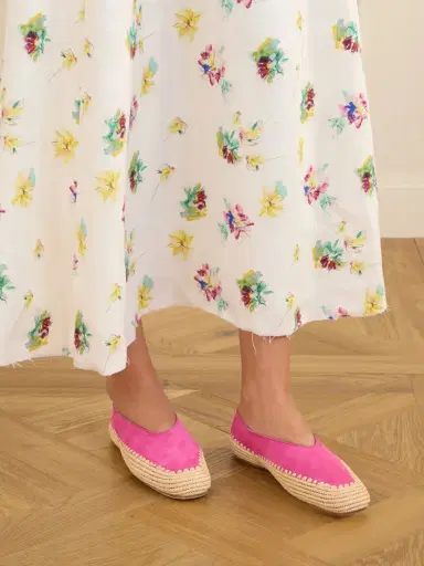 Gabriela Hearst Suede And Raffia Ballet Flats | Thumbnail 2 Gabriela Hearst Suede And Raffia Ballet Flats | Thumbnail 2
