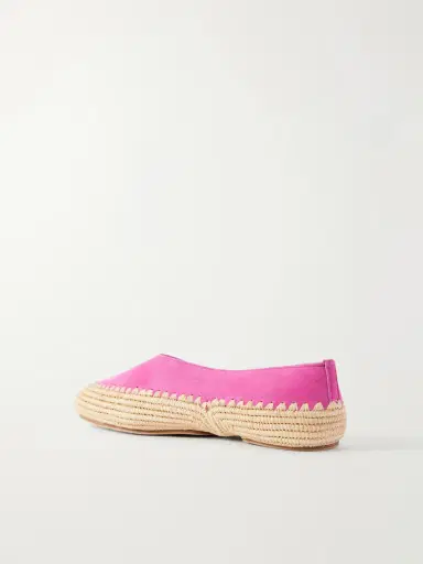 Gabriela Hearst Suede And Raffia Ballet Flats | Thumbnail 3 Gabriela Hearst Suede And Raffia Ballet Flats | Thumbnail 3