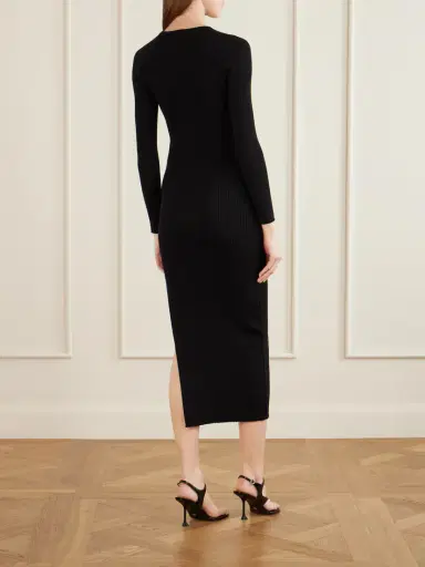 Courrèges Cutout Ribbed-knit Maxi Dress | Thumbnail 3 Courrèges Cutout Ribbed-knit Maxi Dress | Thumbnail 3