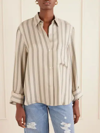 TWP Next Morning Striped Crepe Shirt | Thumbnail 3 TWP Next Morning Striped Crepe Shirt | Thumbnail 3