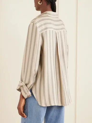 TWP Next Morning Striped Crepe Shirt | Thumbnail 4 TWP Next Morning Striped Crepe Shirt | Thumbnail 4