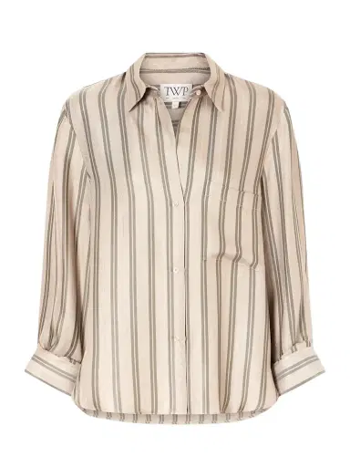 TWP Next Morning Striped Crepe Shirt | Thumbnail 1 TWP Next Morning Striped Crepe Shirt | Thumbnail 1