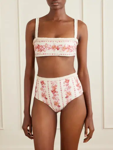 Agua by Agua Bendita Nopaul Floral-printed Stretch Recycled Bikini Briefs | Thumbnail 2 Agua by Agua Bendita Nopaul Floral-printed Stretch Recycled Bikini Briefs | Thumbnail 2