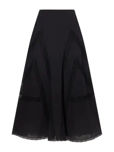 Loretta Caponi Vieste Lace-trimmed Cotton-muslin Maxi Skirt | Thumbnail 1 Loretta Caponi Vieste Lace-trimmed Cotton-muslin Maxi Skirt | Thumbnail 1
