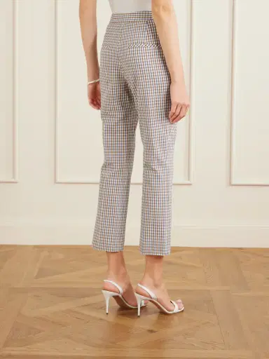 Veronica Beard Arte Checked Cotton-seersucker Skinny Pants | Thumbnail 4 Veronica Beard Arte Checked Cotton-seersucker Skinny Pants | Thumbnail 4