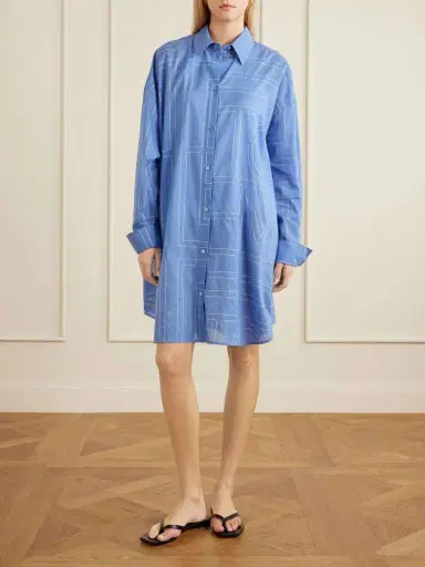TOTEME Embroidered Organic Cotton And Lyocell-blend Shirt | Thumbnail 3 TOTEME Embroidered Organic Cotton And Lyocell-blend Shirt | Thumbnail 3