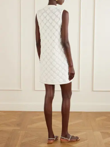 Burberry Embellihsed Knitted Cotton-blend Mini Dress | Thumbnail 3 Burberry Embellihsed Knitted Cotton-blend Mini Dress | Thumbnail 3