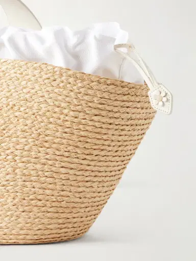 Roger Vivier Embellished Leather-trimmed Raffia-effect Tote Bag | Thumbnail 5 Roger Vivier Embellished Leather-trimmed Raffia-effect Tote Bag | Thumbnail 5