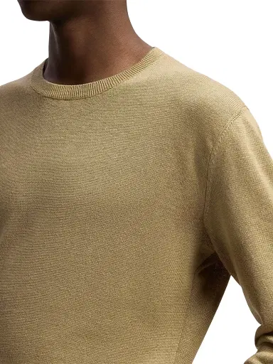 Ralph Lauren Purple Label Men's Linen-Blend Crewneck Sweater - Sand | Thumbnail 6 Ralph Lauren Purple Label Men's Linen-Blend Crewneck Sweater - Sand | Thumbnail 6
