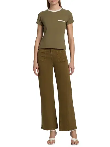 Frame Women's The Pique Baby T-Shirt - Military Multi | Thumbnail 2 Frame Women's The Pique Baby T-Shirt - Military Multi | Thumbnail 2