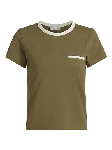 Frame Women's The Pique Baby T-Shirt - Military Multi | Thumbnail 1 Frame Women's The Pique Baby T-Shirt - Military Multi | Thumbnail 1