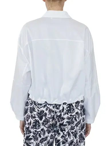 CALLAS MILANO Women's Lille Blouson Hem Shirt - White - Size 12 | Thumbnail 4 CALLAS MILANO Women's Lille Blouson Hem Shirt - White - Size 12 | Thumbnail 4