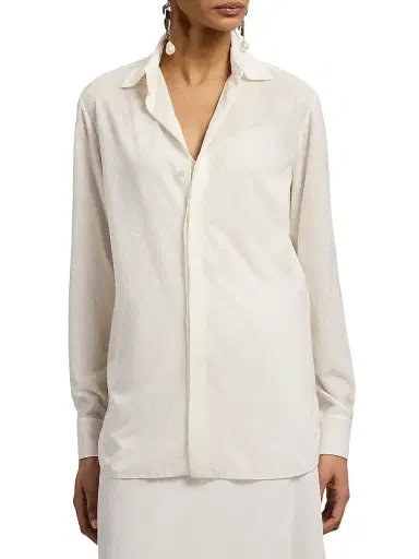 Ralph Lauren Collection Women's Adrien Silk Relaxed-Fit Shirt | Thumbnail 3 Ralph Lauren Collection Women's Adrien Silk Relaxed-Fit Shirt | Thumbnail 3
