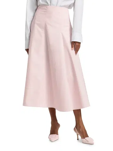 Jacquemus Women's Cotton A-Line Midi-Skirt - Light Pink | Thumbnail 3 Jacquemus Women's Cotton A-Line Midi-Skirt - Light Pink | Thumbnail 3