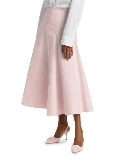 Jacquemus Women's Cotton A-Line Midi-Skirt - Light Pink | Thumbnail 4 Jacquemus Women's Cotton A-Line Midi-Skirt - Light Pink | Thumbnail 4