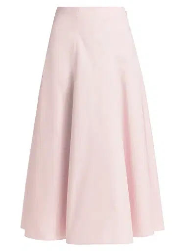 Jacquemus Women's Cotton A-Line Midi-Skirt - Light Pink | Thumbnail 1 Jacquemus Women's Cotton A-Line Midi-Skirt - Light Pink | Thumbnail 1