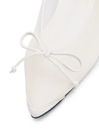 Jacquemus Women's Tourni Leather Pumps - White | Thumbnail 6 Jacquemus Women's Tourni Leather Pumps - White | Thumbnail 6