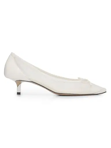 Jacquemus Women's Tourni Leather Pumps - White | Thumbnail 1 Jacquemus Women's Tourni Leather Pumps - White | Thumbnail 1