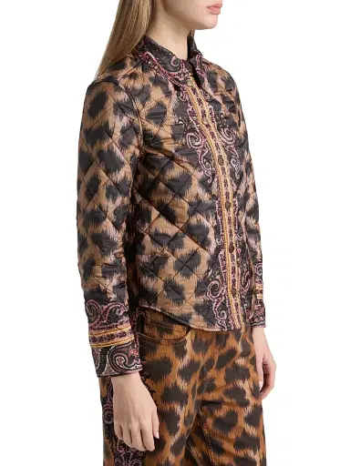 Etro Women's Quilted Leopard-Print Jacket - Stampa Moro | Thumbnail 4 Etro Women's Quilted Leopard-Print Jacket - Stampa Moro | Thumbnail 4