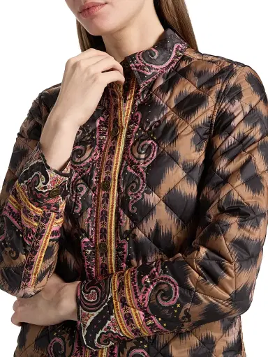 Etro Women's Quilted Leopard-Print Jacket - Stampa Moro | Thumbnail 6 Etro Women's Quilted Leopard-Print Jacket - Stampa Moro | Thumbnail 6