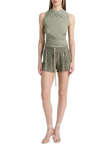 Rick Owens Lilies Women's Sequin Stretch-Nylon Boxer Shorts | Thumbnail 2 Rick Owens Lilies Women's Sequin Stretch-Nylon Boxer Shorts | Thumbnail 2