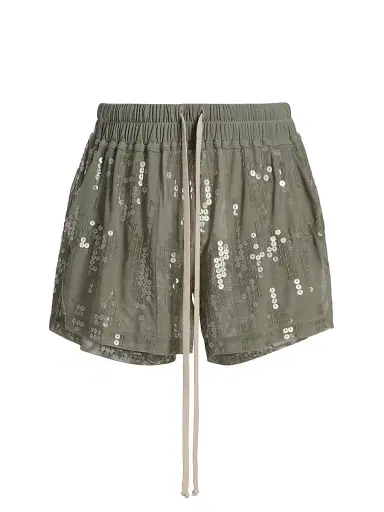 Rick Owens Lilies Women's Sequin Stretch-Nylon Boxer Shorts | Thumbnail 1 Rick Owens Lilies Women's Sequin Stretch-Nylon Boxer Shorts | Thumbnail 1
