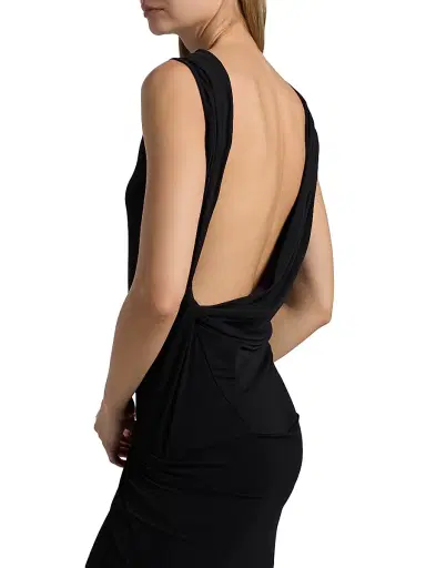 Rick Owens Lilies Women's Shailee Drape Column Gown - Black | Thumbnail 6 Rick Owens Lilies Women's Shailee Drape Column Gown - Black | Thumbnail 6