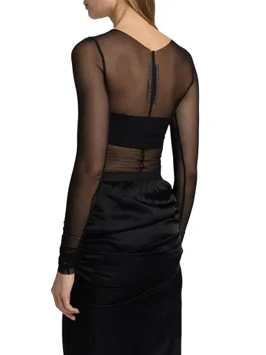 Rick Owens Women's Temple Sheer Top - Black - Size 6 | Thumbnail 5 Rick Owens Women's Temple Sheer Top - Black - Size 6 | Thumbnail 5