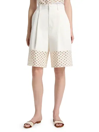 Marni Women's Sangallo Lace & Cotton Bermuda Shorts | Thumbnail 3 Marni Women's Sangallo Lace & Cotton Bermuda Shorts | Thumbnail 3