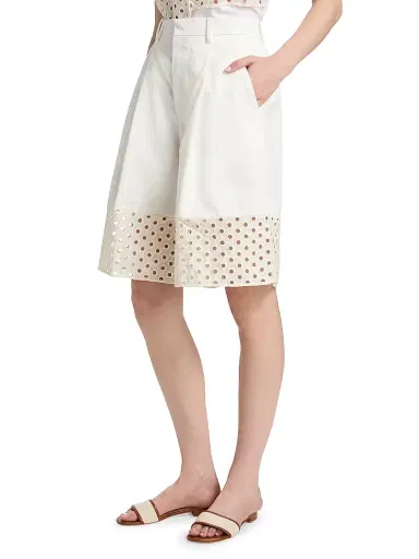 Marni Women's Sangallo Lace & Cotton Bermuda Shorts | Thumbnail 4 Marni Women's Sangallo Lace & Cotton Bermuda Shorts | Thumbnail 4