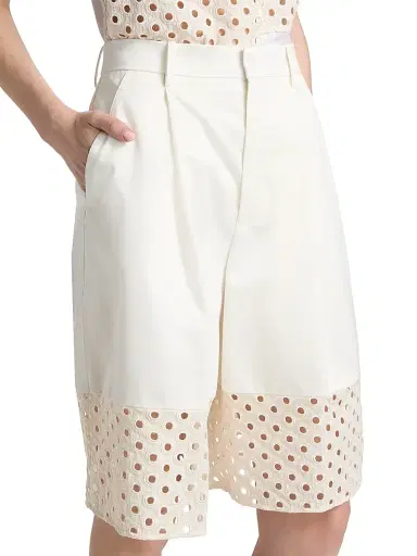 Marni Women's Sangallo Lace & Cotton Bermuda Shorts | Thumbnail 6 Marni Women's Sangallo Lace & Cotton Bermuda Shorts | Thumbnail 6