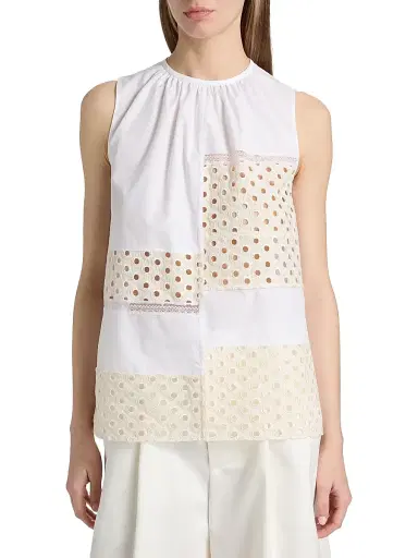 Marni Women's Sangallo Lace Cotton Poplin Top | Thumbnail 3 Marni Women's Sangallo Lace Cotton Poplin Top | Thumbnail 3