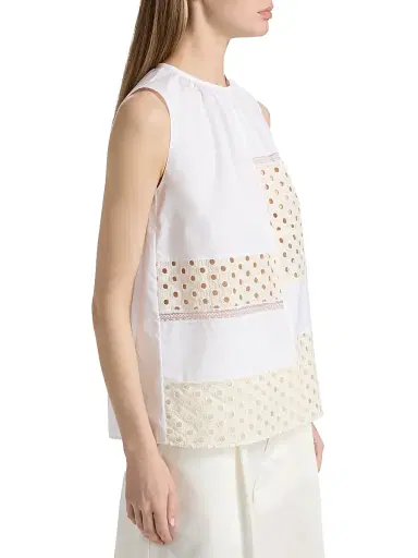 Marni Women's Sangallo Lace Cotton Poplin Top | Thumbnail 4 Marni Women's Sangallo Lace Cotton Poplin Top | Thumbnail 4