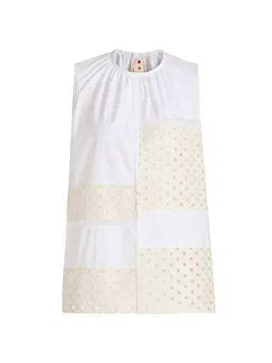 Marni Women's Sangallo Lace Cotton Poplin Top | Thumbnail 1 Marni Women's Sangallo Lace Cotton Poplin Top | Thumbnail 1