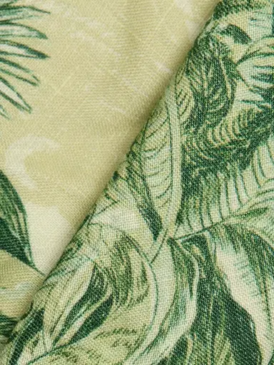 ALÉMAIS Women's Sara Tropical Print Twist-Front Mini-Sundress - Green | Thumbnail 7 ALÉMAIS Women's Sara Tropical Print Twist-Front Mini-Sundress - Green | Thumbnail 7
