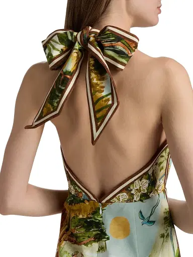ALÉMAIS Women's Toucan Tango Tropical Print Halterneck Minidress | Thumbnail 6 ALÉMAIS Women's Toucan Tango Tropical Print Halterneck Minidress | Thumbnail 6
